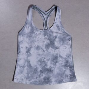 Lululemon Cool Racerback Shorter Tank Top Nulu Diamond Tie Dye Pitch Grey 0 XXXS
